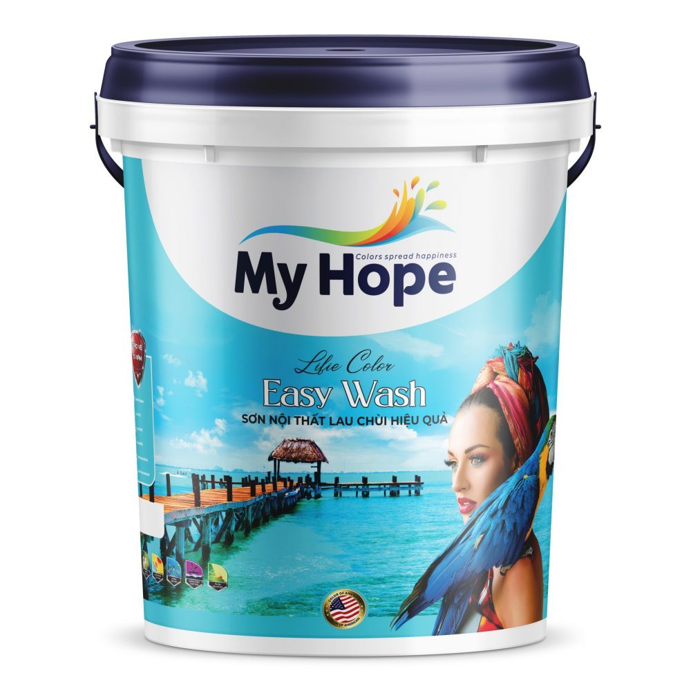 Sơn nội thất bóng mờ lau chùi hiệu quả Myhope – Easy Wash