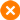 icone x avec cercle orange